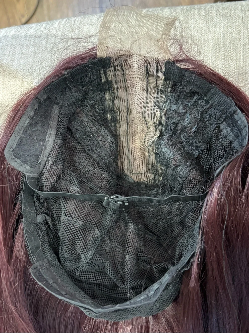 30 Inch 99J Burgundy Straight Blend Wig – 2x6 Lace Closure